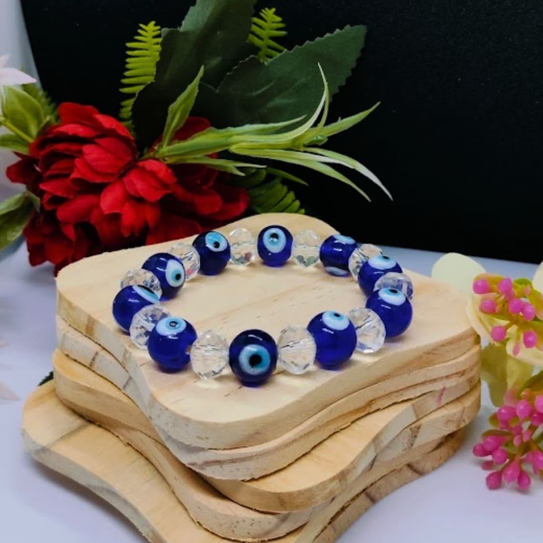 Evil eye white bead Bracelet
