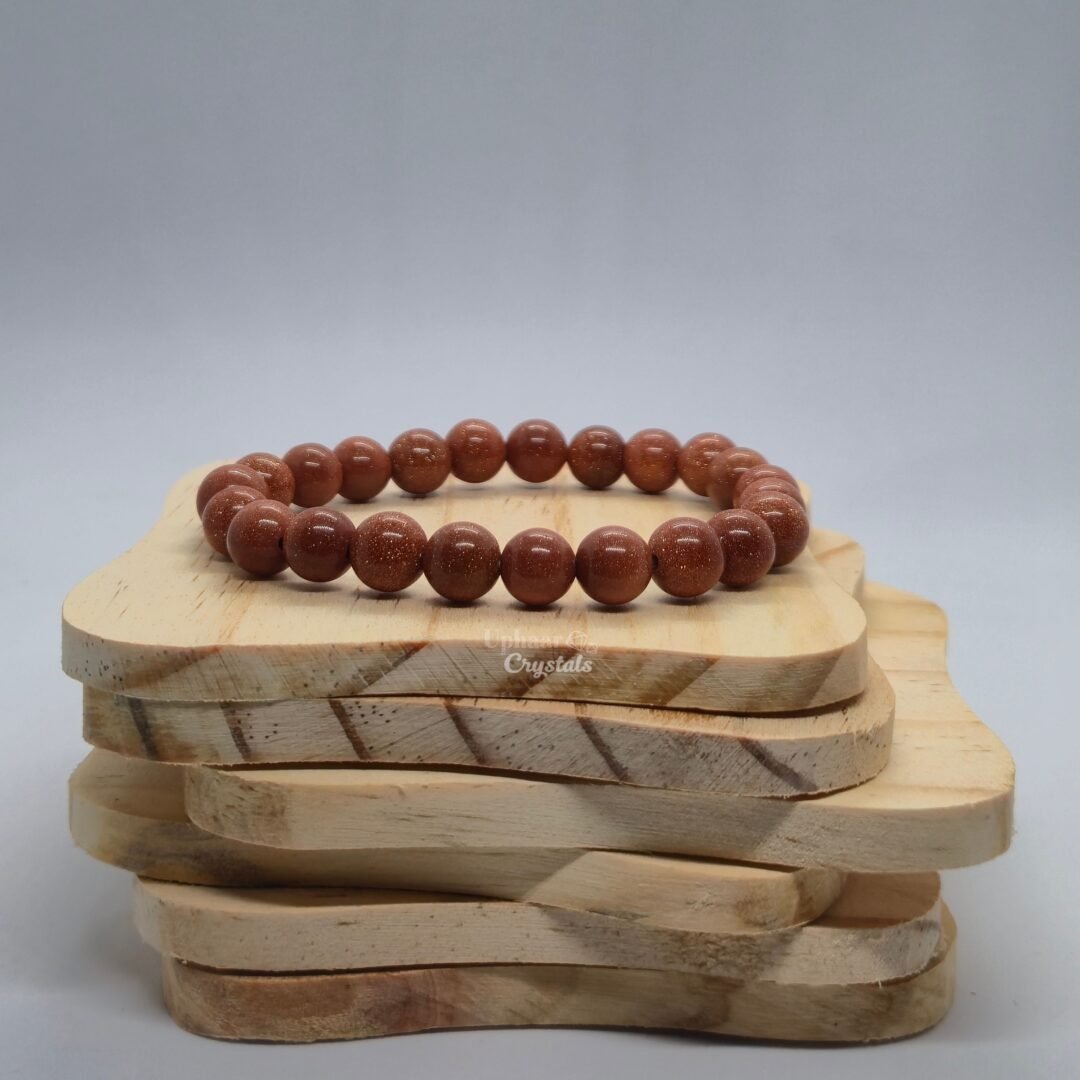 Sunstone Round Bead Bracelet